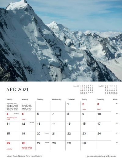 Gavin John Photography Landscape 21 calendar