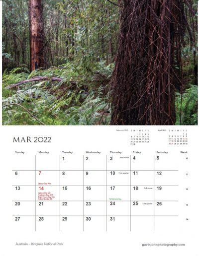 Gavin John Photography Landscape calendar Photo