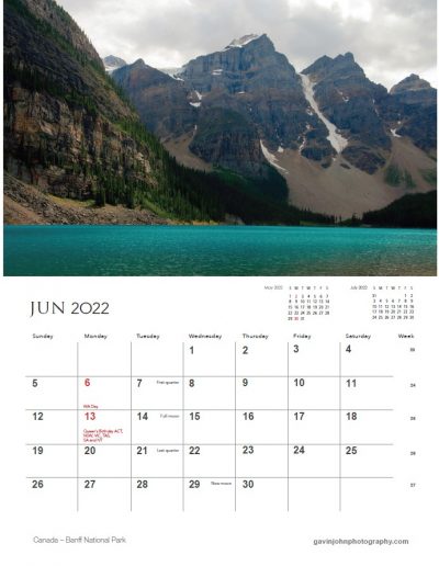 Gavin John Photography Landscape calendar Photo