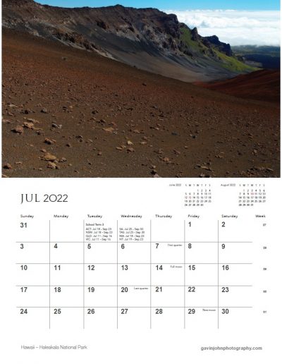 Gavin John Photography Landscape calendar Photo