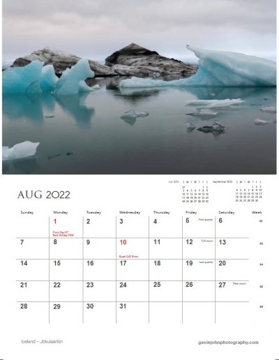 Gavin John Photography Landscape calendar Photo