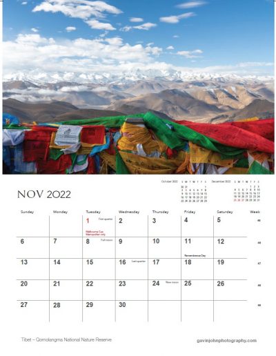 Gavin John Photography Landscape calendar Photo