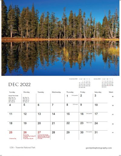 Gavin John Photography Landscape calendar Photo