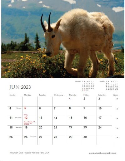 Gavin John Photography Landscape calendar Photo