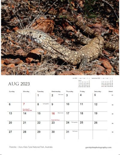 Gavin John Photography Landscape calendar Photo