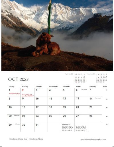 Gavin John Photography Landscape calendar Photo