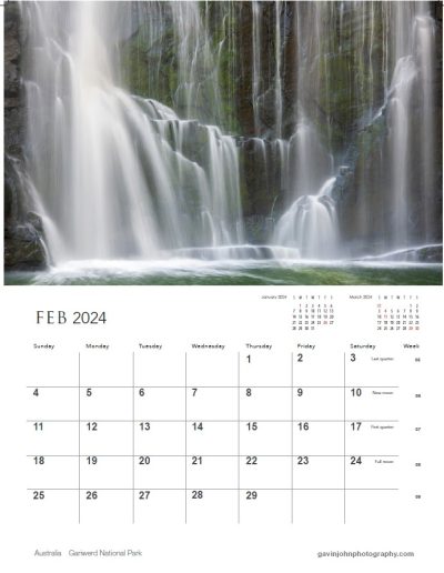 Gavin John Photography Landscape calendar Photo