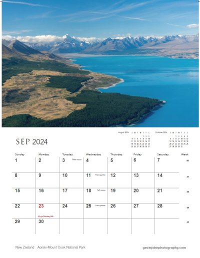 Gavin John Photography Landscape calendar Photo