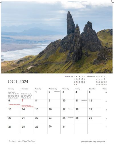 Gavin John Photography Landscape calendar Photo