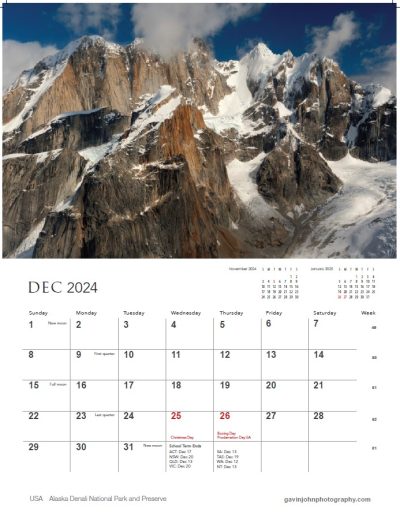 Gavin John Photography Landscape calendar Photo